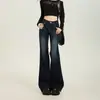 Jeans acampanados de tiro bajo estilo 'hot girl' americano para mujer, nuevos de verano 2026, corte ajustado, pantalones de campana que no se pegan