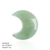 Ornamento de Lua de Cristal Natural de 30mm Decoração Criativa para Mesa de Casa Ornamento Crescente Sem Furo de Jade Ágata