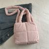 Bolsa de Traje de Moda Ins Acolchada de Algodón para Mujer 2024 Popular Versátil Portátil Bolso de Hombro Bolso Cruzado Bolso de Mujer
