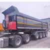 Semirremolque Autodescargable en Forma de U, Semirremolque Autodescargable de Volteo Trasero, Semirremolque para Transporte de Arena y Grava, Semirremolque para Transporte de Arena y Grava