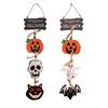 Decoraciones Semanales de Halloween Nuevas Letrero de Madera Nuevo para Colgar en la Puerta Adornos de Fantasma de Calabaza Colgantes Creativos Venta al por Mayor Transfronteriza