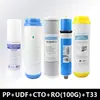 Elemento filtrante de 10 pulgadas para purificador de agua de cinco etapas con boca plana universal DIY, compatible con múltiples marcas de purificadores de agua de 10 pulgadas y sistemas de ósmosis inversa