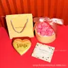 Oro Puro 999 Creativo 520 Qixi Exquisita Moneda de Oro en Forma de Corazón Set de Regalo Decoración del Día de San Valentín Personalizado Venta al por Mayor