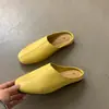 Zapatillas de Media Pantufla Cerradas Estilo Retro Artístico para Mujer, Mocasines Casuales de Suela Suave Estilo Coreano, Zapatos Perezosos para Viajar al Trabajo