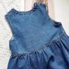 Vestido de Verão para Meninas, Estiloso Infantil Tendência Marca Versão Coreana Celebridade da Internet Moda Jeans Vestido Regata Princesa