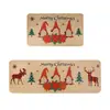 Felpudo navideño transfronterizo, alfombra navideña de terciopelo de cristal, felpudo de decoración navideña, alfombrilla de cocina anti-suciedad y antideslizante
