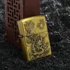Vendas Transmitidas ao Vivo de Isqueiros Metálicos de Zinco com Roda de Pedra, Personalizados e Criativos, Estilo Vintage Masculino, a Querosene
