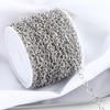 Anel de Aço Inoxidável Retentor de Cor Corrente Fechada Pulseira de Personalidade Corrente de Colar Corrente para Roupas Material de Joia Corrente diy