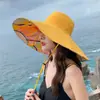 Sombrero de pescador de ala ancha europeo y americano de doble cara para mujer, sombrero de sol de playa con protección UV para el verano, sombrero de sol a la moda con protección solar