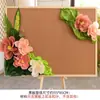 Flores de Papel Verde para Jardín de Infancia, Mariposas, Flores de Loto, Hojas de Loto Tema Pizarra Decoración de Pared Pegatinas, Materiales de Decoración Ambiental