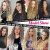 Peruca Jamaican Curl Transfronteiriça Extensões de Cabelo Crochet Cachos de Ar Cabelo de Seda Russa de Alta Temperatura