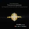Anillo Versa retro estilo corte francés Circonita de piedra lunar femenino Cobre chapado en oro real Pequeño abierto Anillo diario