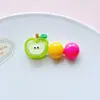 Rodaja de Manzana Transparente de Resina Dibujos Animados Charms para Zapatos Materiales de Accesorios DIY para Zapatos y Accesorios para el Cabello