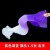 Fabricante Venta al por Mayor Abanico Largo de Seda con Cabeza Larga Flotante, Accesorios de Danza de Seda de Doble Cara para Adultos, Actuación de Baile Cuadrado, Gira y Canta, Abanico Extendido