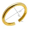 Pulseira Oca Cor de Aço 8mm Anel Circular Aberto de Metal Fivela Pendurada Colar de Anel de Aço DIY Tubo de Aço Estilo Punk Europa e América