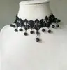 Coreia do Sul Vintage Super Fada Renda Branca Pérola Pingente Gargantilha Choker Doce e Gentil Curta Corrente de Clavícula