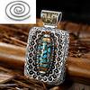 Collar de cuentas de nueve ojos con mantra shurangama de seis caracteres para hombres y mujeres con estilo étnico retro joyería de plata tailandesa pegada