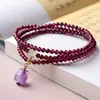 Pulseira multicamadas de raposa de nove caudas com granada e ametista naturais, pulseira original nova estilo chinês para mulheres, disponível para dropshipping