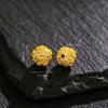 Plata S925 Chapada en Oro Incrustada con Diamante Crisantemo de Cuatro Caras Cuentas Redondas Accesorios DIY Nuevo Chinoiserie Tendencia Nacional Versátil Accesorios de Cuentas Separadoras