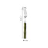Cubiertos de Acero Inoxidable 304 Cuchillo Tenedor Cuchara Traje de Cubiertos para Hotel Europeo y Americano Creativo Acrílico Blanco Glaciar Bambú Cuchillo Tenedor