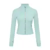 [Em Estoque] Jaqueta Curta Ld Slim Fit Yoga Gola Alta Jaqueta Fashionável Corrida Fitness Top Esportivo Feminino