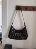 Bolsa de Axila Retrô Estilo Punk Y2K Motocicleta Wasteland Nova Textura Francesa Versátil Saco Carteiro Bolsa de Ombro