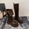 Botas longas femininas 2026 novas botas de outono para mulheres plus size com pernas grossas, botas de montaria de cano alto com sola grossa, botas Martin femininas para baixinhas