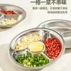 Plato Dividido de Acero Inoxidable 316 para Guardar Cebolletas, Jengibre y Ajo; Una Herramienta de Cocina Versátil para Ingredientes de Hot Pot