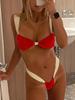 Nuevo Bikini Sexy de Verano para Playa de Dos Piezas para Mujer Europeo y Americano