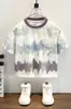 Camisas de Manga Corta para Niños con Estampado de Letras, Tacto Algodón, para Niños y Niñas, Ropa de Verano, Tops Holgados de Moda para Niños, Camisetas, Categoría B, Cuello Redondo