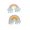 AliExpress nuevo tela no tejida rosa brillante serie nube arcoíris Accesorios para la cabeza de niños accesorios para ropa y bolsas diy