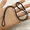 Collar de Cuerda Tejida a Mano para Hombre, Negro y Rojo, Hebilla de Jade, Retráctil, Simple, Ajustable, Cordón Versátil, Cuerda Fina