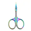 Tijeras Curvas de Acero Inoxidable Estilo Ruso para Cutícula en Stock para Uñas, Recorte de Cutícula Pre-Tratamiento, Recorte de Cejas, Tijeras Puntiagudas