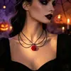 Gran Colección de Halloween Gota de Sangre Oscura Fantasma Gritando Collar Divertido Araña Fantasma Creativa Ojo de Sangre Colgante Cadena para la Clavícula