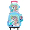 Nueva Lindo Carrito Escolar para Estudiantes de Primaria Grados 3~6 Set de Tres Piezas de Dibujos Animados Mochila Escolar de Dos Ruedas Seis Ruedas para Niños Lista para la Venta