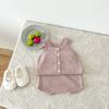 Traje de punto Ins estilo europeo y americano para bebés niños y niñas Chaleco de otoño Pantalones tipo pan Ropa estilo western Conjunto de dos piezas