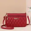 Bolsa Feminina de Couro Macio Grande Capacidade Bolsa Pequena 2024 Nova Moda Bolsa para Celular da Mãe Bolsa de Ombro Feminina Bolsa Transversal