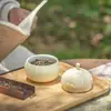 Mini Tarro de Almacenamiento de Té Pequeño Portátil Sellado a Prueba de Humedad Adorno Cerámico Recipiente para Té Almacenamiento de Té Regalo