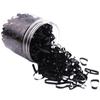 Elástico preto grosso descartável de mola, corda de cabelo alta elasticidade, elástico de cabelo feminino, anel de cabelo, joia para jaqueta de couro de adultos e crianças, adorno de cabeça