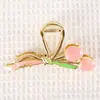 Pinza de Garra de Flor de Metal Europea y Americana Dulce Pinza de Tiburón para Recogido Moda Pinza Floral para Cola de Caballo Elegantes Accesorios para el Cabello de Mujer Venta al por Mayor