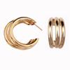 Pendientes de metal semicirculares irregulares transfronterizos de moda europea y americana, tendencia, temperamento, combinan con todo, pendientes de metal E6206