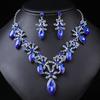 Conjunto de collar retro exagerado con accesorios europeos y americanos de fábrica de origen, accesorios de lujo para banquetes de cristal para mujer, cadena de clavícula