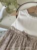 Jennybebe Vestido de Verão para Bebê com Lados Triangulares Vestido de Bebê Menina Roupa de Escalada Estilo Coreano Pequeno Floral Saco Roupa de Peido