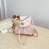 Mochila de Corrente com Padrão de Diamante para Mulheres, Moderna e Versátil, Design de Nicho, Alto Valor Estético, Mochila Escolar, Bolsa Saco, Mochila Leve de Viagem