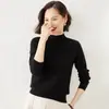 Suéter de malha feminino, camada base outono e inverno, suéter interno feminino, camada base de malha, suéter feminino de gola alta cruzada de manga longa