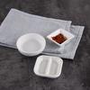 Plato pequeño de cerámica blanca pura para condimentos de cocina, plato pequeño para salsa, vinagre, plato de hueso, plato creativo para refrigerios domésticos de hotel.