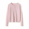 Suéter 100% Cachemir Puro, Estilo Nueva Temporada, Cómodo, Moderno, Versátil, Cárdigan Clásico de Punto Trenzado para Mujer