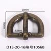 Diâmetro Interno 13mm Fivela em D Semicircular com Tubo Galvanizado Antigo Fivela de Cinto de Couro Verde Pino de Fivela Liga de Zinco Furo Sapato Fivela de Sapato