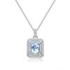 Set de Plata Esterlina S925 Topacio Natural Cristal Amarillo Color Granate Collar Tesoro Botella Perfume Colgante Premium para Mujer