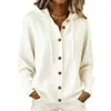 (Suéter) Suéter com Capuz Amazon Estilo Novo Transfronteiriço Outono 2026 Manga Longa Cardigan Estilo Preguiçoso Tricô Curto